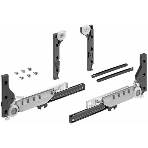 Rail porte coulissante Hettich SlideLine M pour optimiser le meuble TV du salon