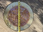 Vintage Gold Leaf Over Iron and Mosaic Glass Tripod Plant Stand — photo 8