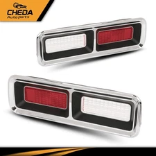 Tail Light Set, Bezels, Lens Replacement Left & Right Fit For 1968 Chevy Camaro