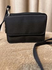 Buxton Black Leather Crossbody Organizer Wallet Bag — listing 2