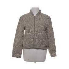 Zara Basic, Bomberjacke, Damen, Größe: M, Grau/Beige/Weiß, Baumwolle #Bcs