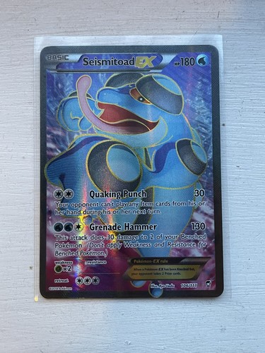 Pokemon XY Furious Fists Seismitoad EX Card 106/111 LP Full Art Rare