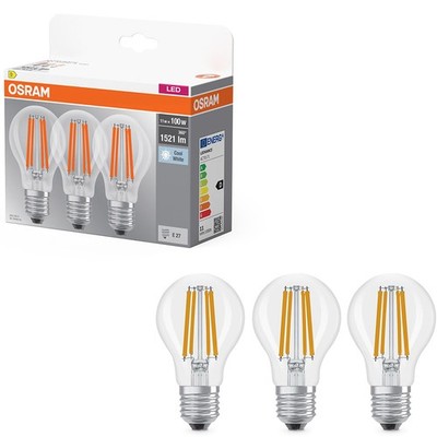 3er Pack OSRAM LED BASE Filament E27 Glühlampe 10W wie 100W neutralweiß