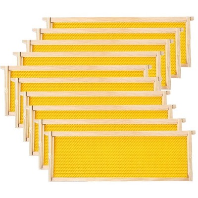 POLLIBEE Medium or Super Bee Hive Frames and Wax Yellow, Yellow