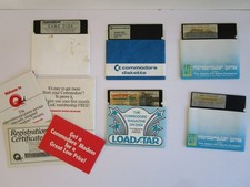 5 Commodore 64 / 128 Floppy Diskettes 5  untested Jupiter Mission 1999 Loadstar