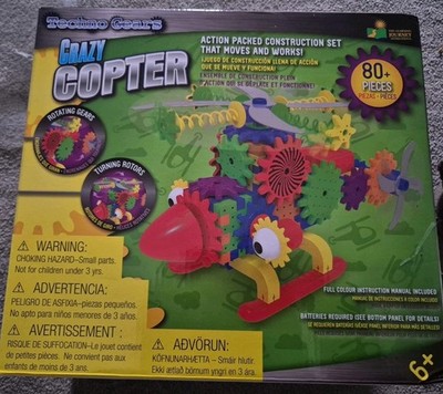 Crazy Copter von Techno Gears Bauspiel Set Learning Journey 80 Teile MINT Neu!