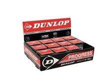 Dunlop Squash Balls Progress Red, for Recreational and Hobby Players - Medium...