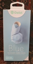 NIB Owlet Blue Accessory Fabric Sock 3 Sizes Included 0-18 Months Baby Care