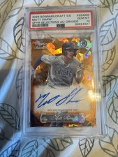 PSA 10 Matt Shaw Auto /25 2023 Bowman Draft Sapphire Selections Orange Sapphire