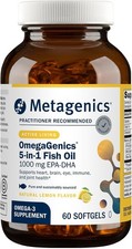 Metagenics OmegaGenics Omega-3 Fish Oil 1000mg EPA DHA, 60 Softgels Active Livin