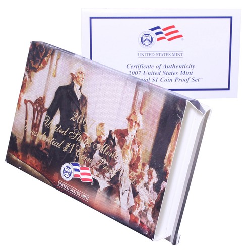 Empty Packaging Replacement President Dollar Proof Set Box & COA No Coins 2007