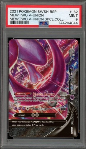Pokemon Mewtwo V-Union Special Coll. Black Star Promo SWSH162 PSA 9 Mint