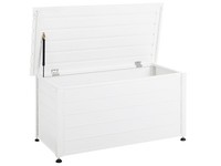 Gartentruhe 330L Aluminium Weiß Wasserfest Kissenbox Auflagenbox Campalto
