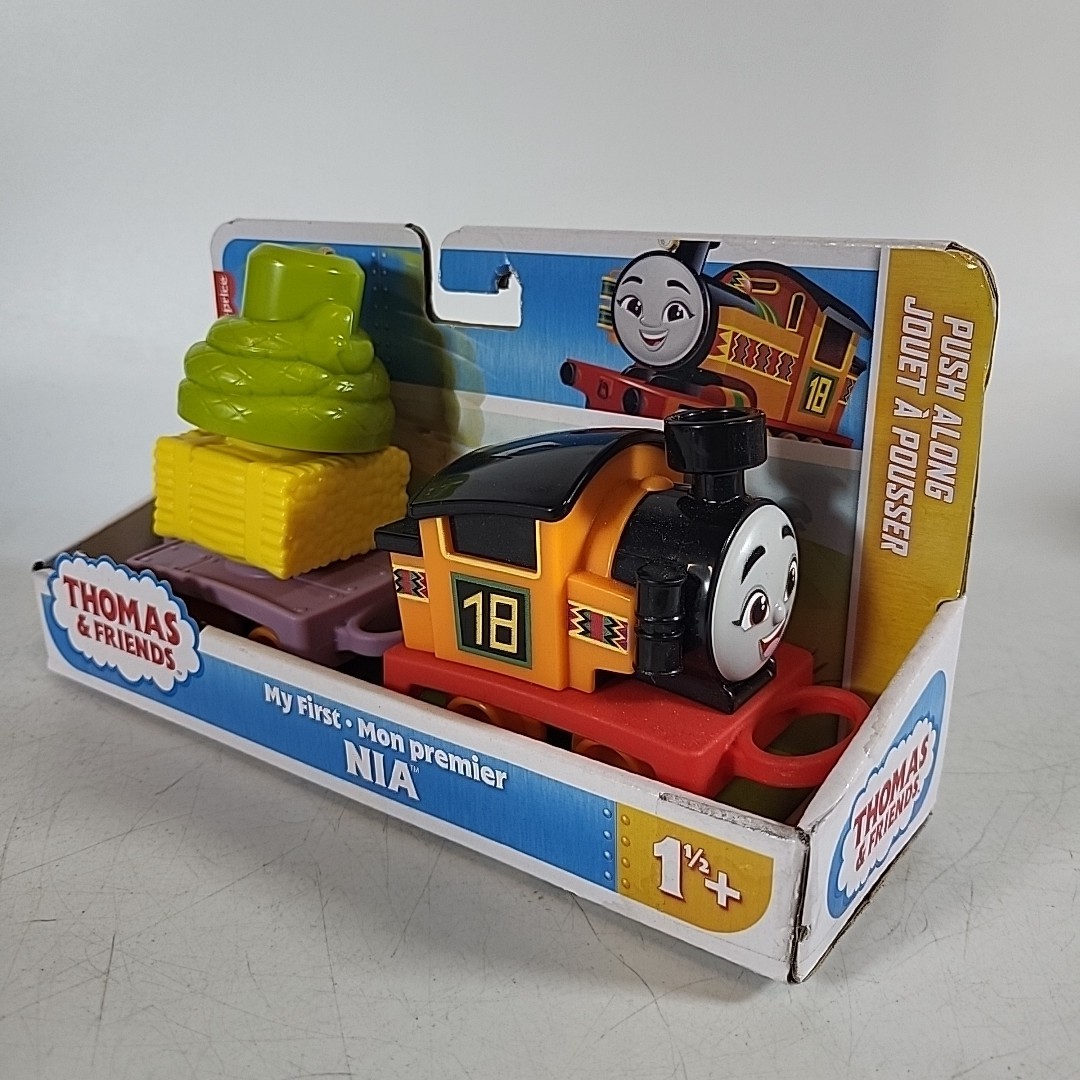 Thomas Friends My First Nia Push Along Train Stacking Cargo Toddler Toy