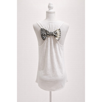Moa Moa L Heart Graphic Tank Vintage Y2K Boho Flowy High Low USA Top