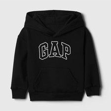 GAP Black Kids Hoodie Sweatshirt Small Hooded Kangaroo Pocket Long Sleeve