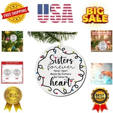 Sister Christmas Ornament 2024 - Wooden Sister Gifts