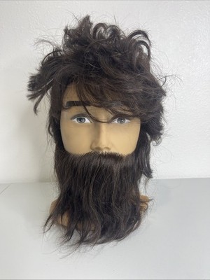 Pivot Point MALE w/BEARD Mannequin Head (100% Human Hair) Training Hair Model