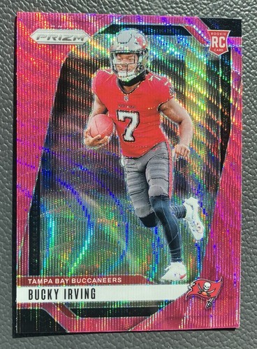 2024 Panini - Prism Football Bucky Irving RC Pink Wave Prizm #316