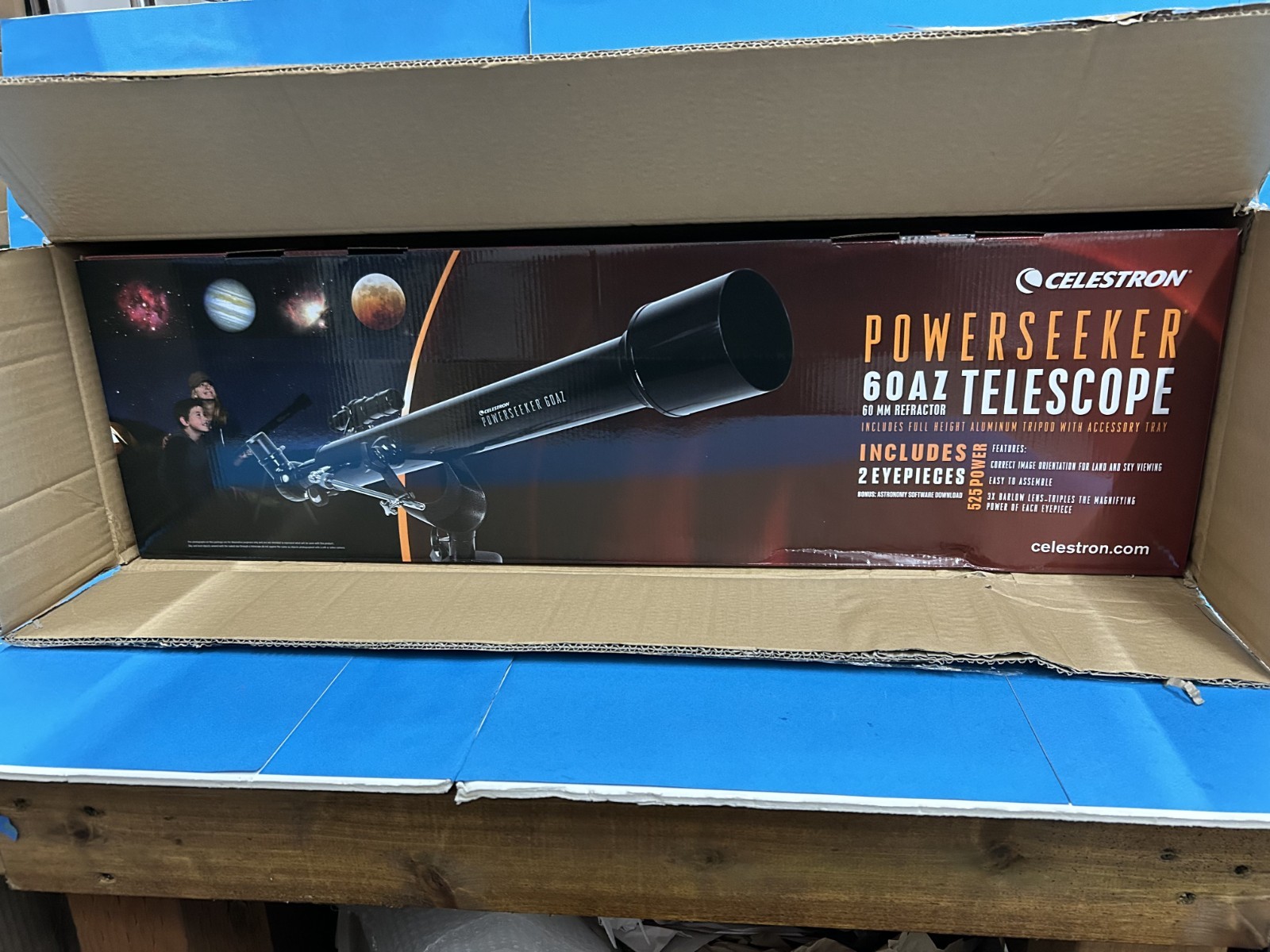 Celestron PowerSeeker 60AZ 60mm 12 Refractor Telescope