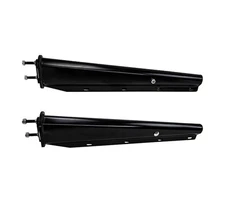 30" Black Straight Spring Loaded Mud Flap Hanger for Semi 2-1/2" Bolt Spacing