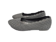 Skechers Cleo Bewitch Knit Ballet Flats Slip On Shoes Memory Foam Gray Womens 8