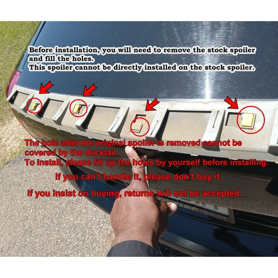 Stock 284F Type Rear Trunk Spoiler Sport Wing Fits 2008~2009 Pontiac G8 Sedan - Image 4 of 4