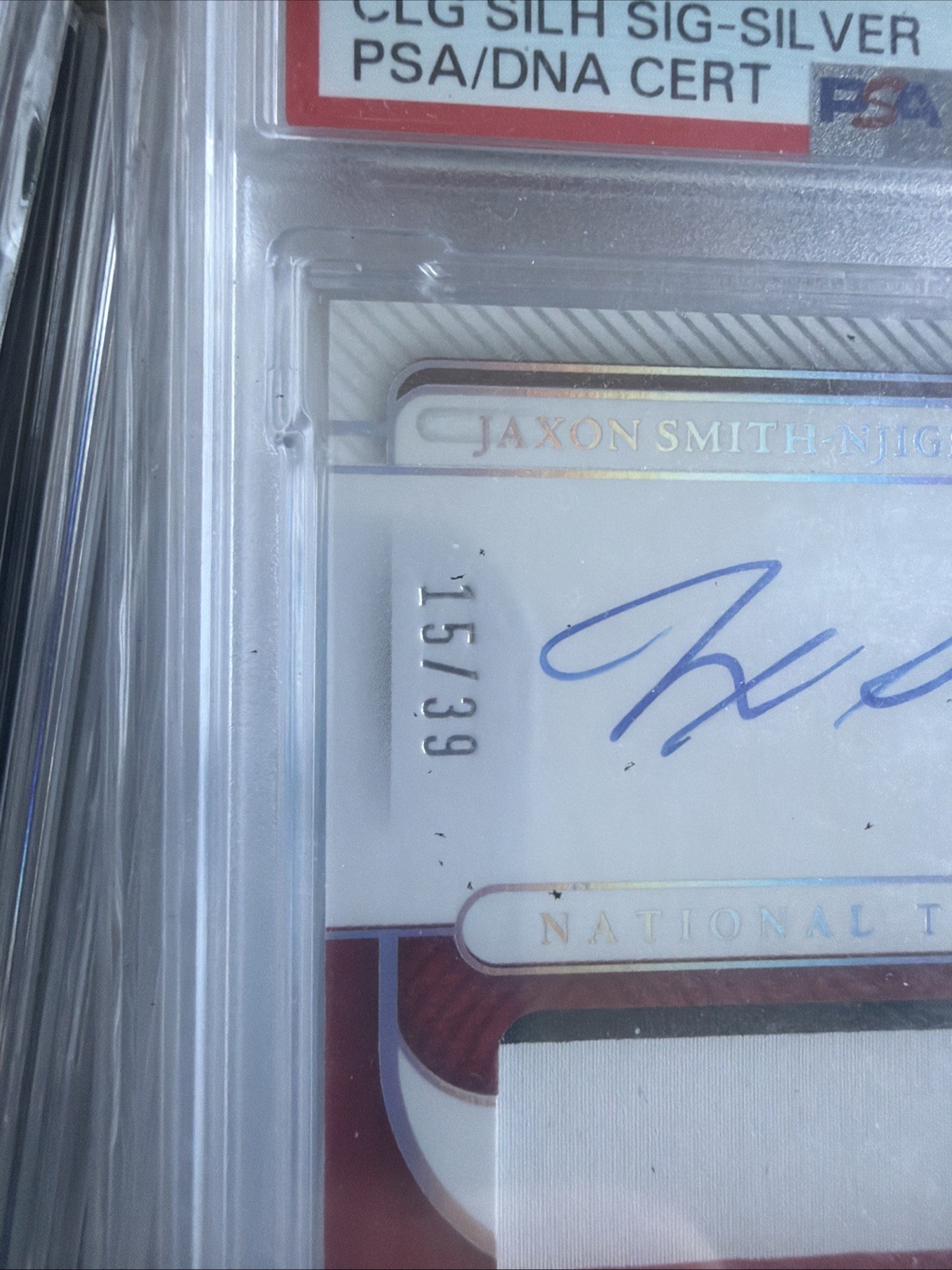 2023 Jaxon Smith-Njigba National Treasures RPA psa 9/10 Auto RC Rookie OSU Bucks view 3