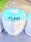 VINTAGE 1950s TURQUOISE KROMEX CANISTER SET INCLUDING Cookie Jar — photo 4