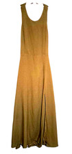 Lulus Womens Dress L Confident Aesthetic Olive Green Backless Tie Back Midi Boho