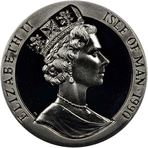 Isle of Man 1 crown Penny Black Post Stamp PF69 NGC Silver coin 1990