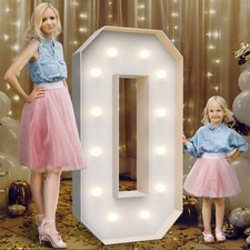 4FT Marquee Light Up Numbers 0,Party Decoration Large Marquee Light Up Letter...