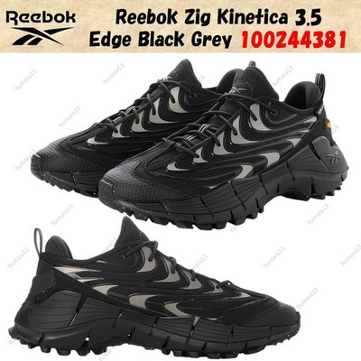 Reebok Zig Kinetica 3.5 Edge Black Grey 100244381 Men's Size