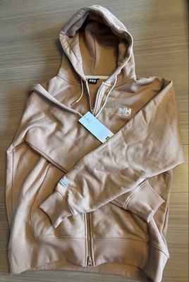 Helly Hansen XL Beige Zip Up Fleece Hoodie Men s Pre-owned