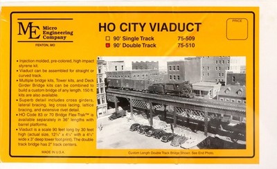 Micro Engineering HO City Viaduct, 90' Double Track (75-510)