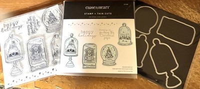 CTMH Z7100 THIN CUTS & S2312 CHRISTMAS SNOW GLOBES ~ Thinking of you during....