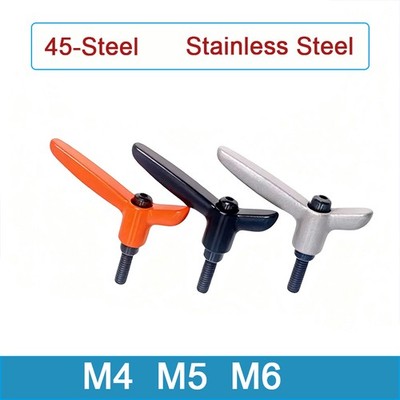 Y-Shaped Adjustable Handle Screw Clamping Knob Lever Locking Handle Male Thread