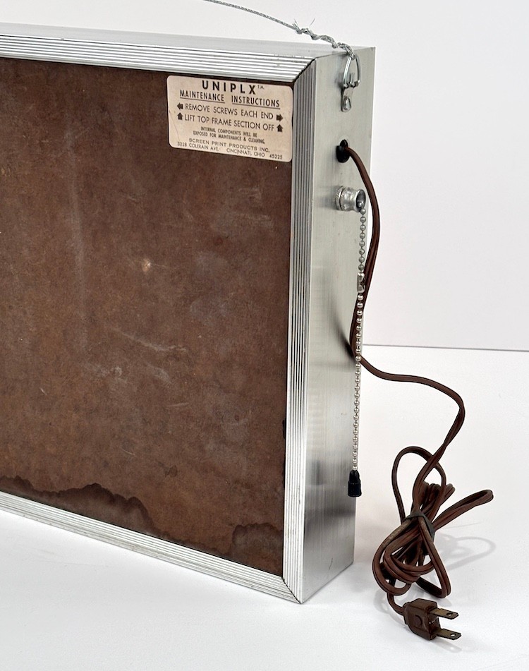 Motobecane Illuminated Bike/Moped Shop Sign 1970s Vintage