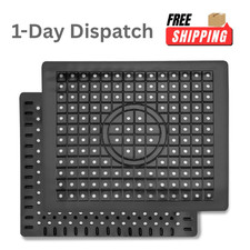 WILLKOMMEN 2 Pack Kitchen Sink Mat 12x10 Inch Rubber Dish Drying Mat Black