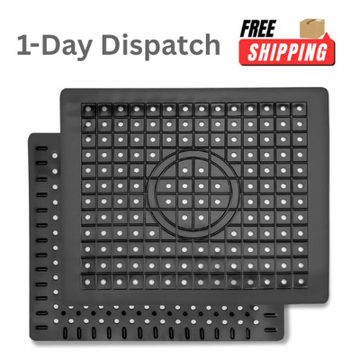 WILLKOMMEN 2 Pack Kitchen Sink Mat 12x10 Inch Rubber Dish Drying Mat Black