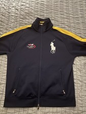 Polo Ralph Lauren Men's track jacket Navy Blue 2007 US Open Full Zip sz M
