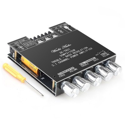 ZK-TB21 50W+50W+100W 2.1CH Bluetooth 5.0 Subwoofer Amplifier Board   Bass/Tre...