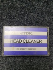 Vintage Maxell TDK Head Cleaner Cassette Cleaning Tape Purple Japan Audio Case