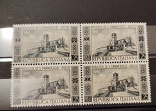 REPUBLIC-1955-BASILICA-S.FRANCESCO-ASSISI-BLOCK-OF-4-N783-MNH