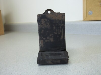 Antique Metal Matchbox Holder Wall Mount Harness Co Luana Iowa