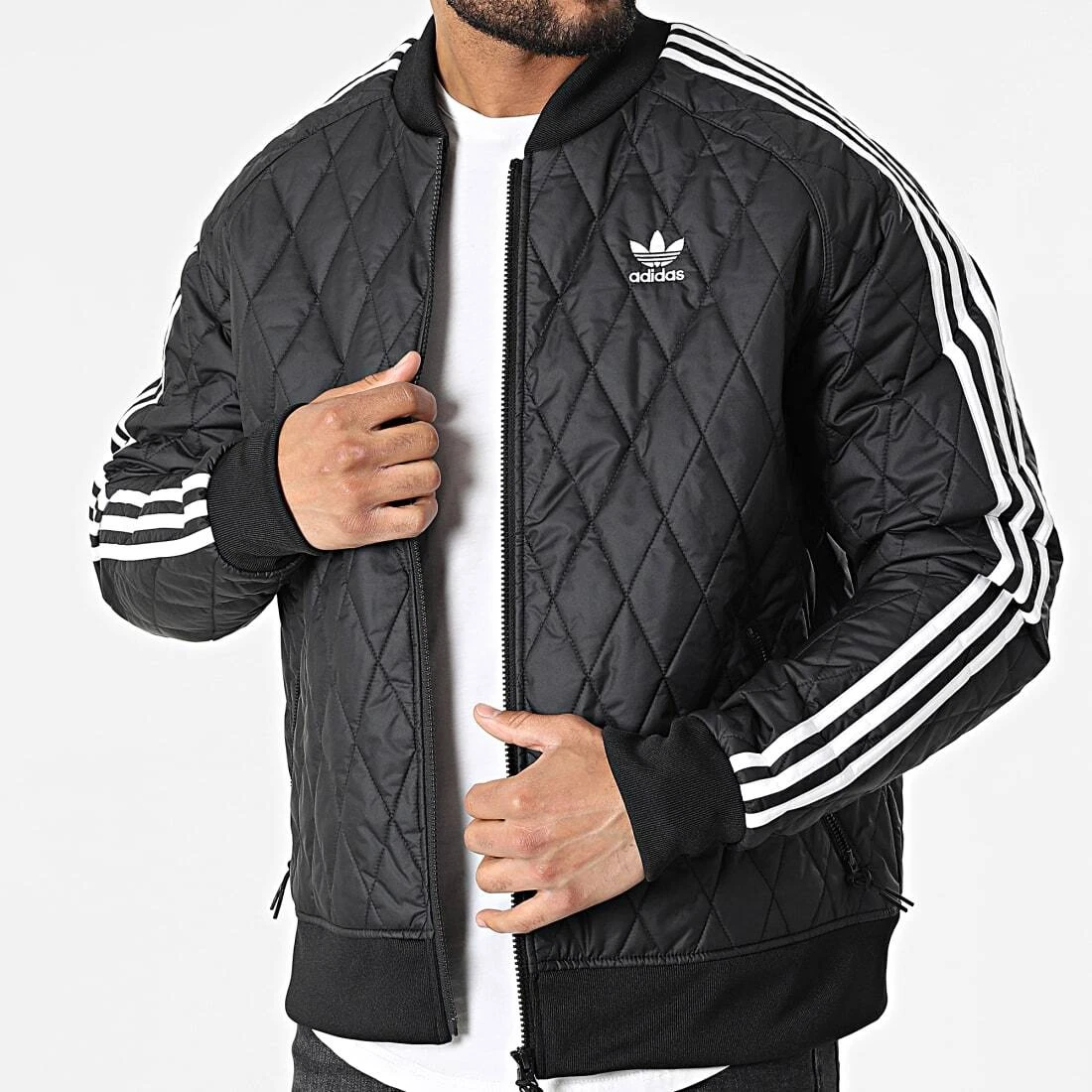 Adidas Quilted TT Superstar Jacket Classic Sz M-L Black-White |