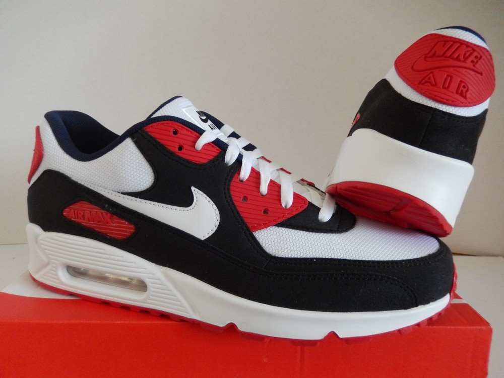 NIKE AIR MAX Homme 90 ID Noir-Blanc-RED-NAVY Bleu Homme MAX Chaussures de sport pour hommes et femmes 1eeab0 NIKE AIR MAX Homme 90 ID Noir-Blanc-RED-NAVY Bleu Homme MAX Chaussures de sport pour hommes et femmes 1eeab0