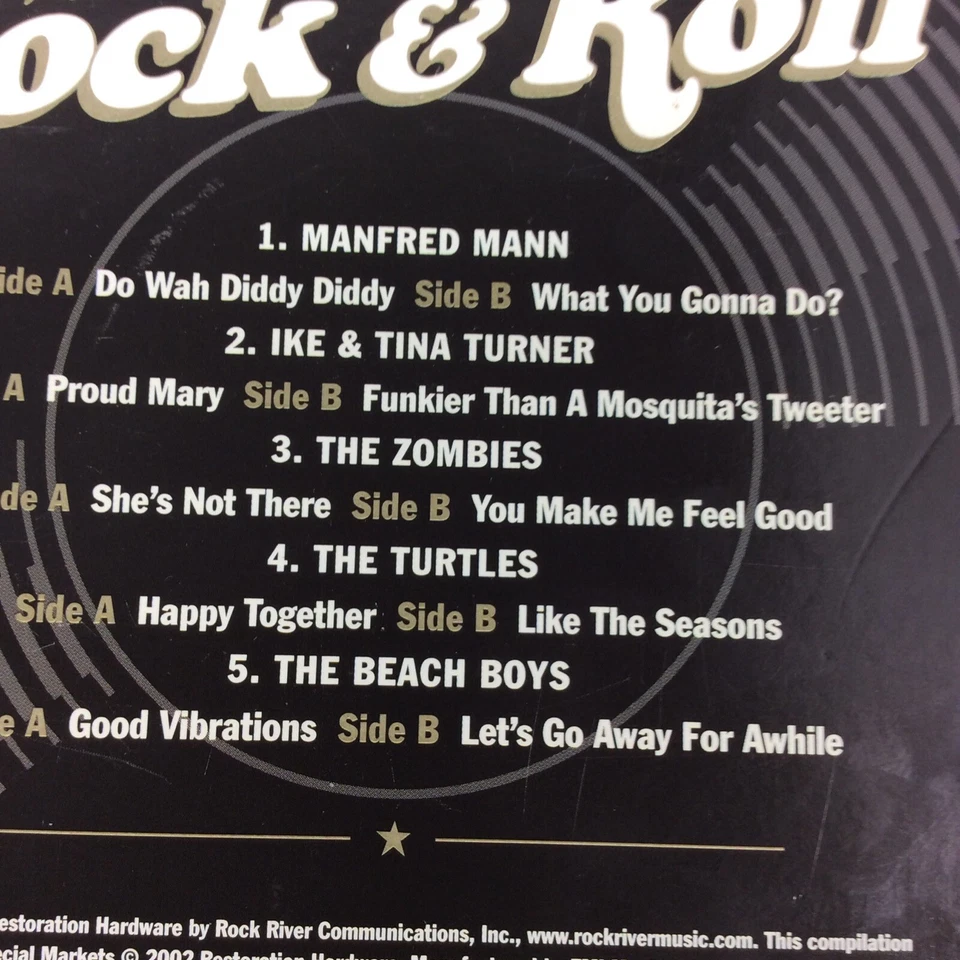 1960s Rock  Roll 10 Classic Tunes 45 rpm Vinyl Record Box Set 5 NM VG+ - Image 3 of 4