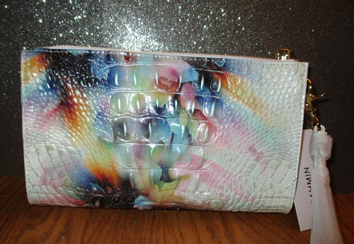 Brahmin PRISM Daisy Ombre Melbourne Leather Zip Wristlet Clutch NWT - Picture 3 of 5