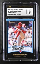 2022 Topps Throwback Thursday 2001 Bowman # 52 HUNTER GREENE **CSG 9**
